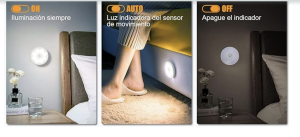 Luz con Sensor de Movimiento con 8 LEDs