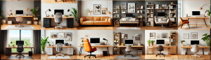 Oficinas en casa - Diseño de espacios de trabajo en el hogar y Organización de espacios de trabajo